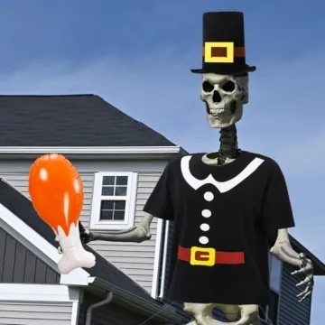 Giant 12 ft Skeleton Costume Set for Lawn Decor