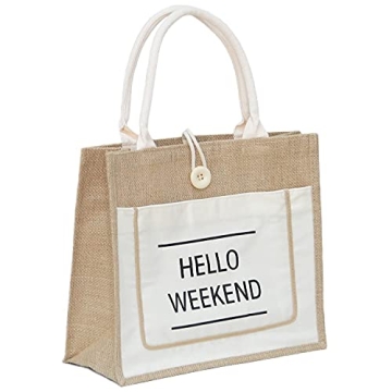 Jossoioj Hello Weekend Eco-Friendly Tote Bag for All Occasions