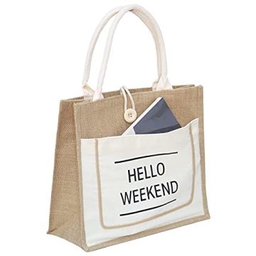 Jossoioj Hello Weekend Eco-Friendly Tote Bag for All Occasions