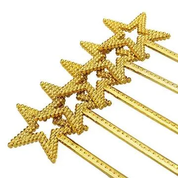 Mollensiuer 2Pcs Star Wands for Kids' Parties and Costumes