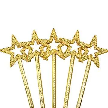 Mollensiuer 2Pcs Star Wands for Kids' Parties and Costumes