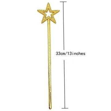 Mollensiuer 2Pcs Star Wands for Kids' Parties and Costumes