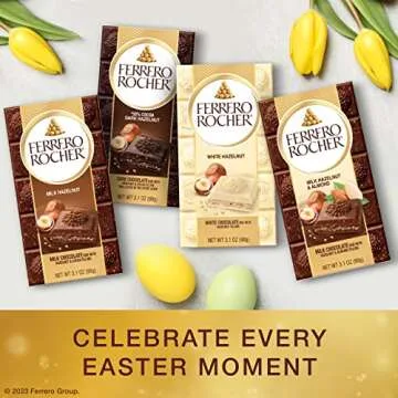 Ferrero Rocher Dark Chocolate Bars, 8 Pack, Luxury Treats