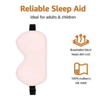 Luxury Mulberry Silk Sleep Eye Mask with Adjustable Strap
