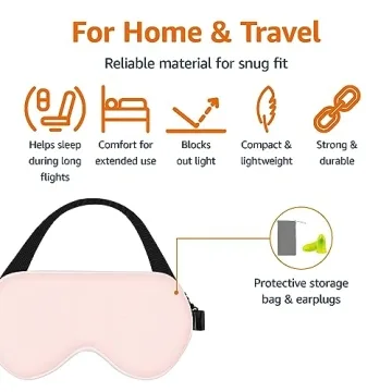 Luxury Mulberry Silk Sleep Eye Mask with Adjustable Strap