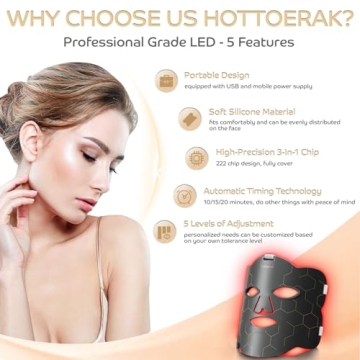 Portable Red Light Therapy Mask for Glowing Skin