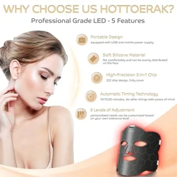 Portable Red Light Therapy Mask for Glowing Skin