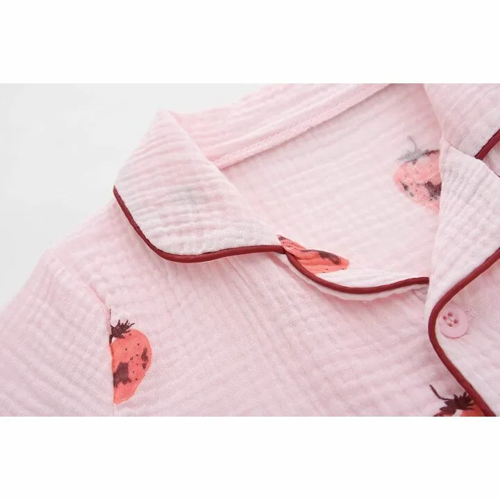 Toddler Summer Button Up Pajamas for Ages 18M-9Y