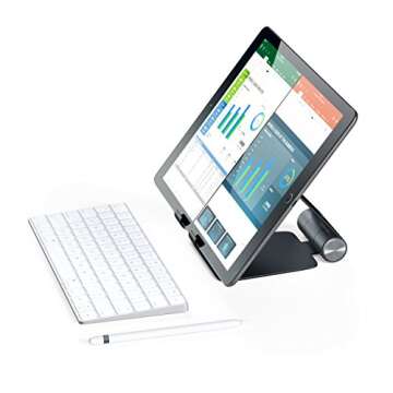 Satechi R1 Multi-Angle Foldable Tablet Stand - Compatible with iPad Pro Air M4/M2/ M1, iPad Mini, iPhones 16/15/14/13/12 and More (Black)