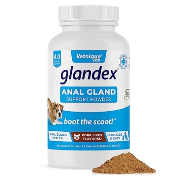 Glandex Dog Fiber Supplement Powder with Pumpkin & Probiotics for Anal Glands - Vet Recommended