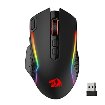 Redragon M810 Pro Wireless Gaming Mouse - 10000 DPI Precision with RGB Lighting