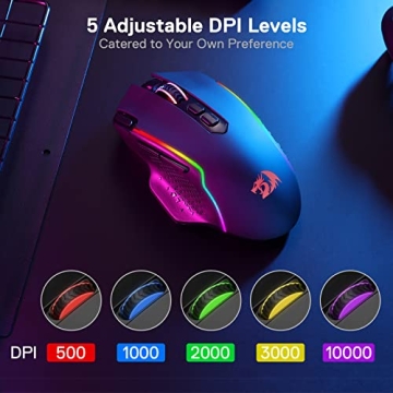 Redragon M810 Pro Wireless Gaming Mouse with 10000 DPI