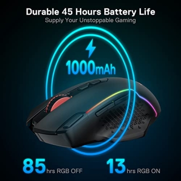 Redragon M810 Pro Wireless Gaming Mouse with 10000 DPI