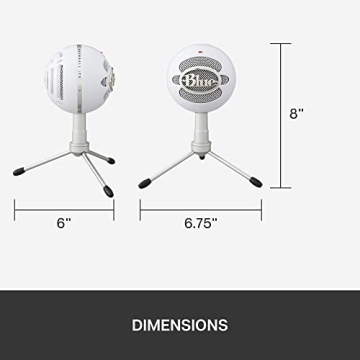 Logitech for Creators Blue Snowball iCE USB Microphone - White (Renewed)