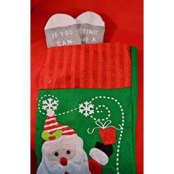 If You Can Read This Bring Me A Glass Of Wine Socks Warm, Cozy Christmas Stocking Stuffer Gift for Wine Lovers (Grey)
