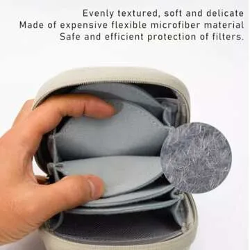 Nkmooxe Lens Filter Pouch for 8 Circular Filters 95mm