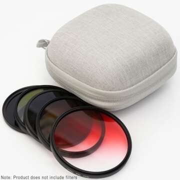 Nkmooxe Lens Filter Pouch for 8 Circular Filters 95mm