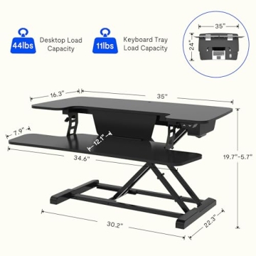 FLEXISPOT Electric Standing Desk Converter for Ergonomic Work