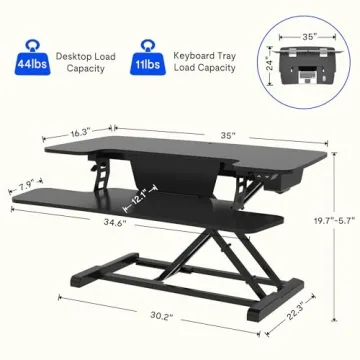 FLEXISPOT Electric Standing Desk Converter for Ergonomic Work