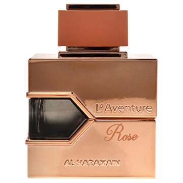 Al Haramain L'Aventure Rose - Arabian Perfume for Women - Long Lasting Perfume for Women - Floral Woody Eau de Parfum Fragrances - 3.4 oz