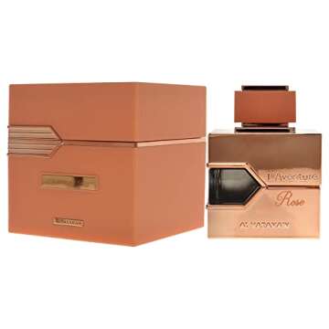 Al Haramain L'Aventure Rose - Arabian Perfume for Women - Long Lasting Perfume for Women - Floral Woody Eau de Parfum Fragrances - 3.4 oz