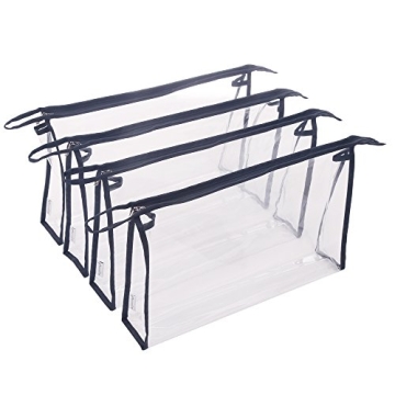 Augbunny Multi-purpose Clear Zippered Makeup Organizer 4-pack