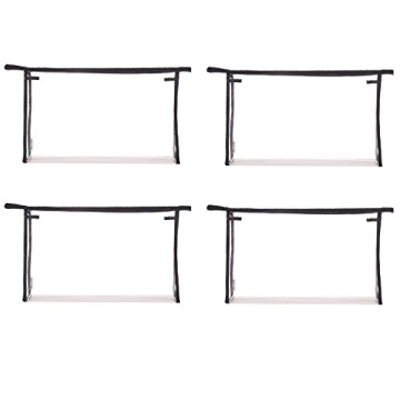 Augbunny Multi-purpose Clear Zippered Makeup Organizer 4-pack