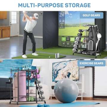 PLKOW Weight Rack for Dumbbells, Home Gym Storage for Dumbbells Yoga Mat Kettlebells and Gym Equipme...