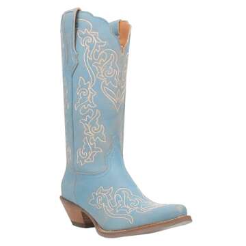 Dingo Women's Flirty N' Fun Western Boot, Blue, 8