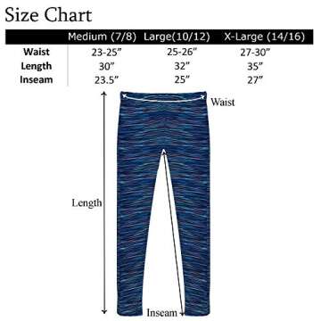 Popular Girl's Active Leggings 2-Pack - Fun Designs for Kids