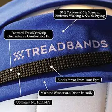 TREAD BANDS TreadBands All Terrain Tieback Non Slip Headband - Designs (Glazin)