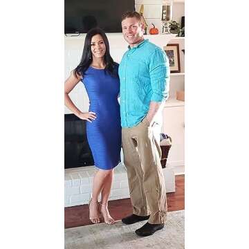 Taydey Women's Midi Dresses Sleeveless Knee Length Party Evening Dress (XL, Sapphire Blue)