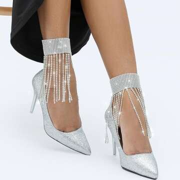 Stylish ELABEST Rhinestone Anklets for Women