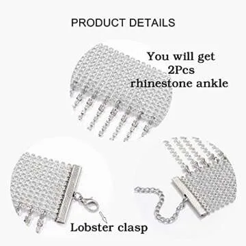 Stylish ELABEST Rhinestone Anklets for Women