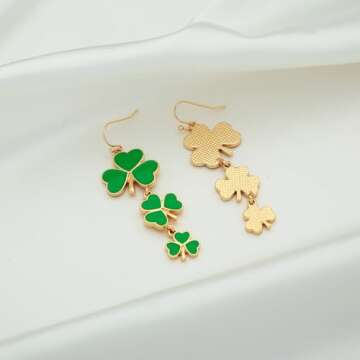 WOWORAMA St Patrick's Day Dangle Earrings for Women