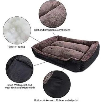 Utotol Orthopedic Dog Bed for Large Dogs, Washable & Waterproof