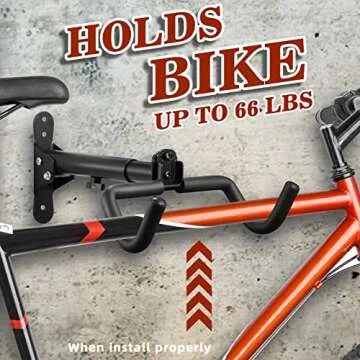 DIRZA Bike Wall Mount Garage Bike Rack Adjustable Bike Hanger Storage Bike in Garage Home,Horizontal...
