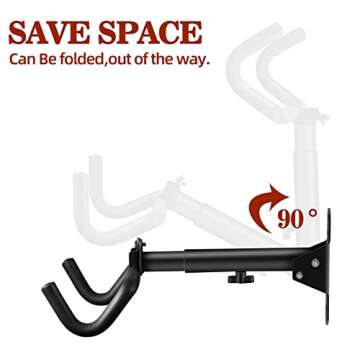 DIRZA Bike Wall Mount Garage Bike Rack Adjustable Bike Hanger Storage Bike in Garage Home,Horizontal Bike Hook Bike Holder for Mountain Bike,Road Bike,Hybrid Bikes
