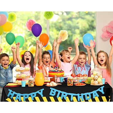 Construction Birthday Tablecloth Set for Kids Dump Truck Theme