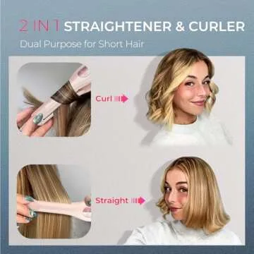 Cordless Mini Flat Iron for Short Hair - TYMO 2-in-1