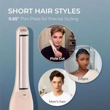 Cordless Mini Flat Iron for Short Hair - TYMO 2-in-1