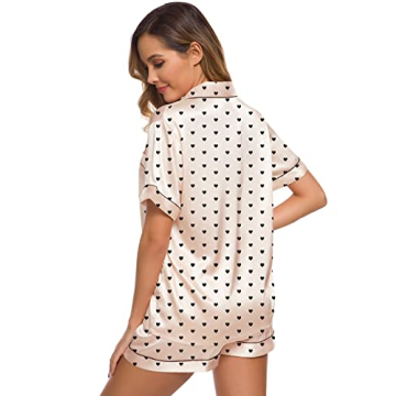 SWOMOG Women's Soft Satin Pajama Set for Ultimate Comfort