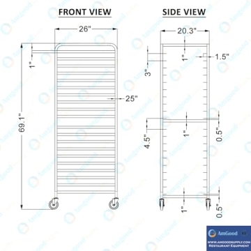 AmGood Heavy Duty Commercial Kitchen Pan Rack with Wheels