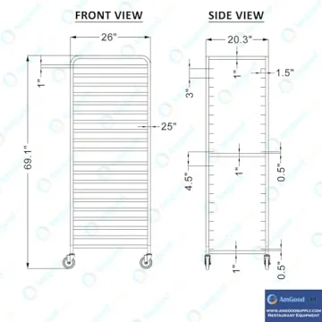 AmGood Heavy Duty Commercial Kitchen Pan Rack with Wheels