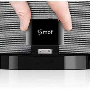 Smof Premium 30 Pin Bluetooth Adapter Receiver for Bose Sounddock and 30 pin iPod iPhone Music Docki...