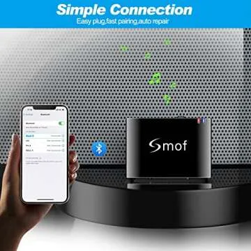 Smof Premium 30 Pin Bluetooth Adapter Receiver for Bose Sounddock and 30 pin iPod iPhone Music Docking Station with Bluetooth Audio Receiver 3.5 mm AUX Output-Female(Not for Car) Black