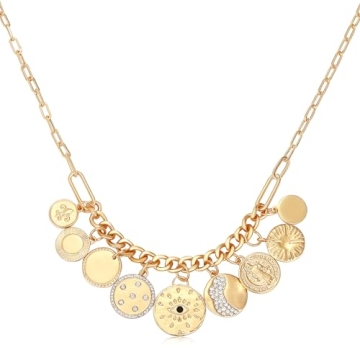 MISS RIGHT Charm Necklace for Women - Dainty Gold Evil Eye Design