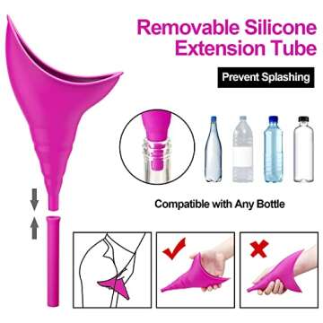CIKICY Female Urinal Device Camping Accessories urinal for women Travel Essentials, Portable Urinal ...