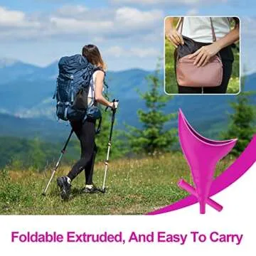CIKICY Female Urinal Device Camping Accessories urinal for women Travel Essentials, Portable Urinal Silicone Pee Funnel for Women, Reusable Outdoor Hiking Camping Toilet Gadgets Camper Gifts for Women