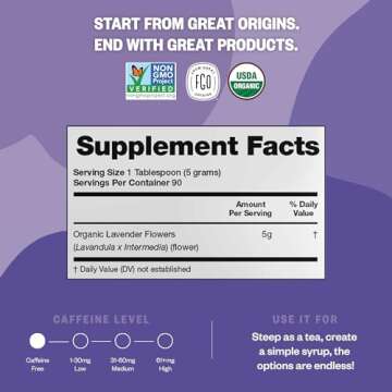 FGO Organic Lavender Flowers - Culinary & Craft Use 16oz